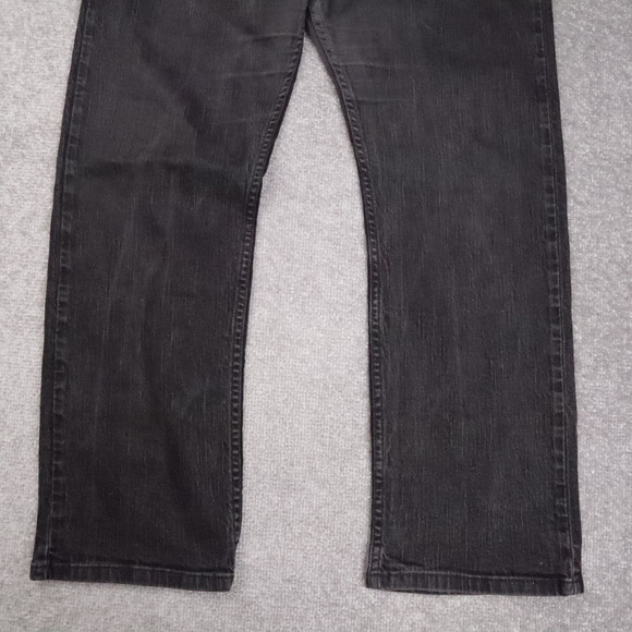 VTG Y2K Levi's 514 Straight Leg Classic Fit 38x30 Dark Wash Black Denim Jeans - Picture 8 of 13